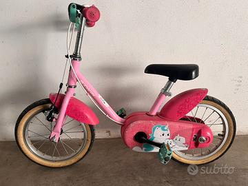 bici decathlon bimba 14 pollici