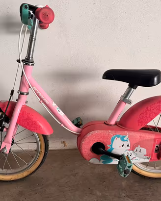 bici decathlon bimba 14 pollici