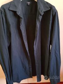 camicia da Uomo blo scuro
