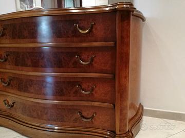 Comò e comodini camera da letto in radica di noce