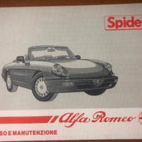 LIBRETTO USO MANUT.NE ALFA SPIDER IV SERIE 1.6-2.0