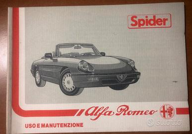 LIBRETTO USO MANUT.NE ALFA SPIDER IV SERIE 1.6-2.0