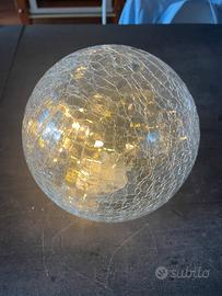 Palla vetro con luci