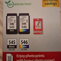 Cartucce canon PG-545 e CL-546 / Photo Value Pack
