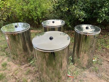 N. 4 Botti in acciaio inox COME NUOVE