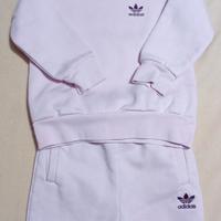 tuta adidas  bimba cotone felpato