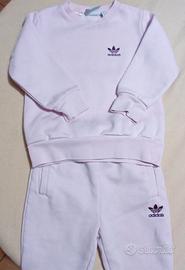 tuta adidas  bimba cotone felpato