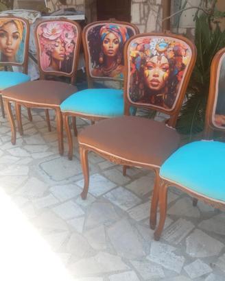 cinque sedie chippendale restyling completo 