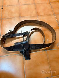 Cinturone Sam Browne con Fondina Militare REI
