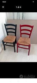 Lotto 2 Sedie Chiavarine Legno 