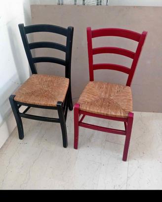 Lotto 2 Sedie Chiavarine Legno 