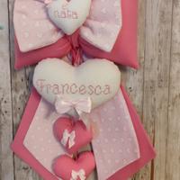 Fiocco nascita nome personalizzabile 