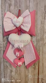 Fiocco nascita nome personalizzabile 