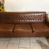 Divano-letto in pelle