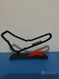 Modellino Circuito Monza F1 con Base e Logo