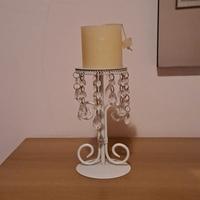 Portacandela bianco con candela