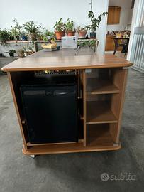 mobiletto con frigobar mini frigo