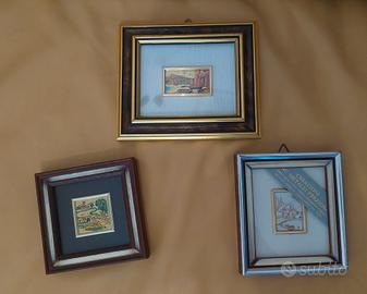Quadretti Vintage con Argento 925 / Foglia Oro