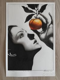 Disegno Originale "Lu Suli 'nta manu" (BN) e color