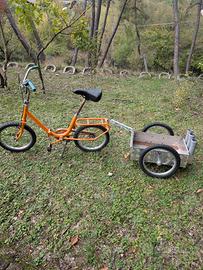 Bici più carrello pieghevole 