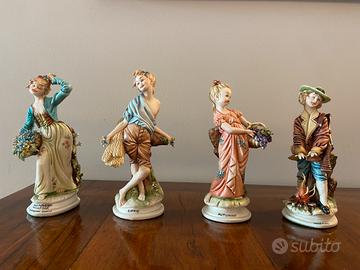 Statuette 4 Stagioni Capodimonte Tiziano Galli