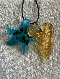 2 ciondoli in vetro soffiato