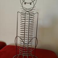 porta cd forma gatto in metallo 46x20x11 cm