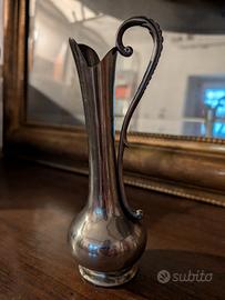 Vaso in peltro con manico 18 cm.