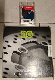 Disco e pastiglie posteriori per MT125 