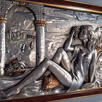 Quadro con rilievo in argento 925