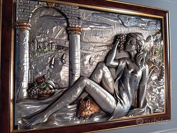 Quadro con rilievo in argento 925