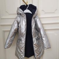 Piumino Jacadì reversibile blu navy/argento