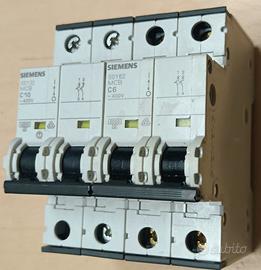 2 interruttore magnetotermico siemens c10 6 2p