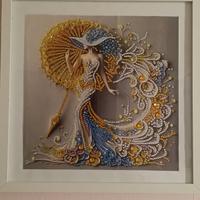 quadro fatto a mano con perline 