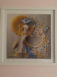 quadro fatto a mano con perline 