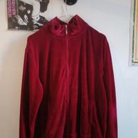 Felpa Maxanna in velluto bordeaux