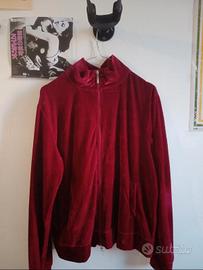 Felpa Maxanna in velluto bordeaux