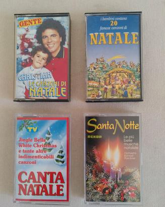 Quattro cassette canzoni di Natale
