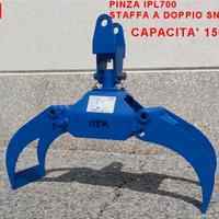 Pinza legna IPL700 con staffa a doppio snodo
