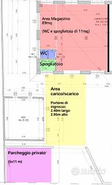 Magazzino/deposito/laboratorio 89mq
