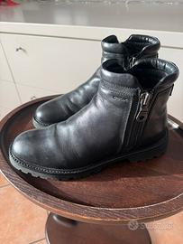Stivaletti Geox Respira uomo n.39 in pelle nera