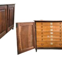 Credenza con cassetti antica in noce