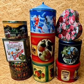 Lotto 3 SCATOLE panettone Battistero vintage latta