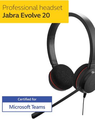 Cuffie PC Jabra Evolve 20 MS Stereo con cavo USB