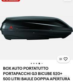 Portapacchi 500 litri nuovo ancora imballato