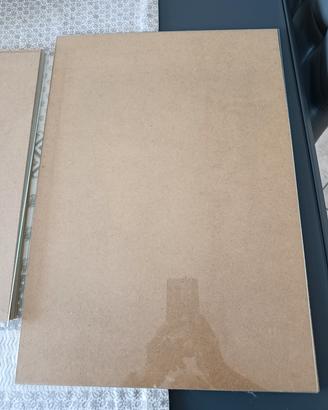4 cornici in legno e plexiglass 
