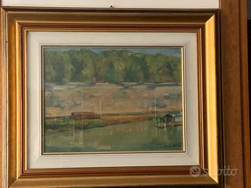 Dipinto “Bozzetto del Tevere” O.Tamburi 1943