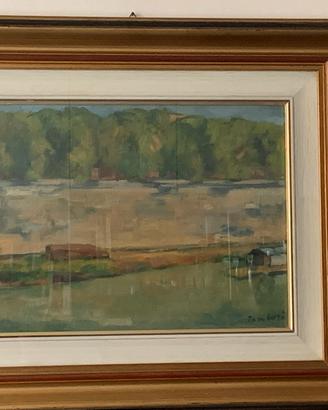 Dipinto “Bozzetto del Tevere” O.Tamburi 1943