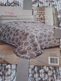 Trapuntina matrimoniale primavera estate  grigio 