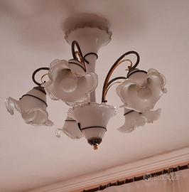 Lampadario e 2 lampade per comodino